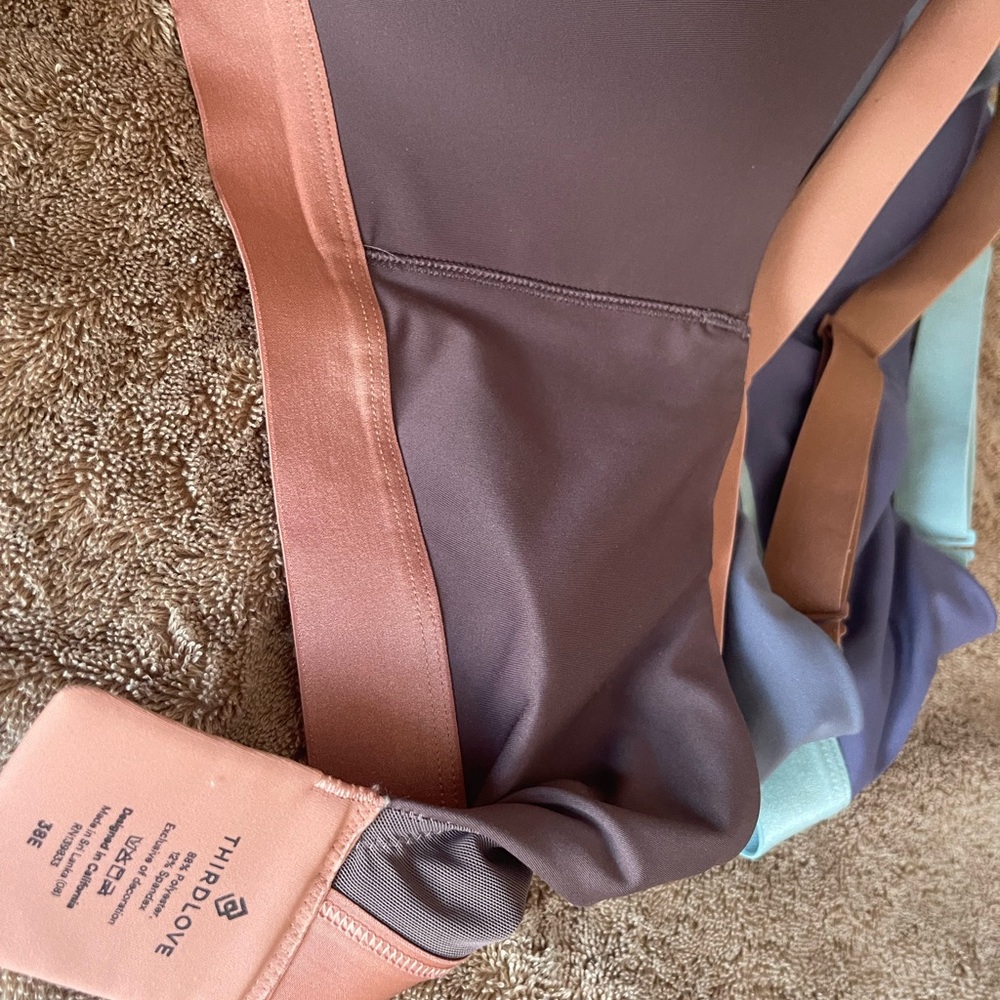 ThirdLove Purple and Mint Sports Bra - Picture 3 of 3